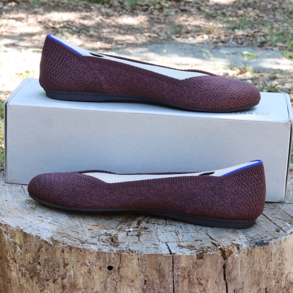Retired Rothy's Truffle Python Flats Size 7 NIB - Picture 3 of 5